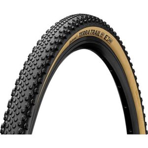 Pneu Bicicleta Continental Aro 700 Terra Trail 700X35 TL Preto/Creme Dobrável