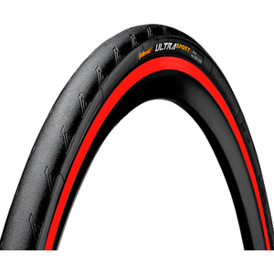 Pneu Bicicleta Continental Aro 700 Ultra Sport II Preto/Vermelho 700X23 (23-622)